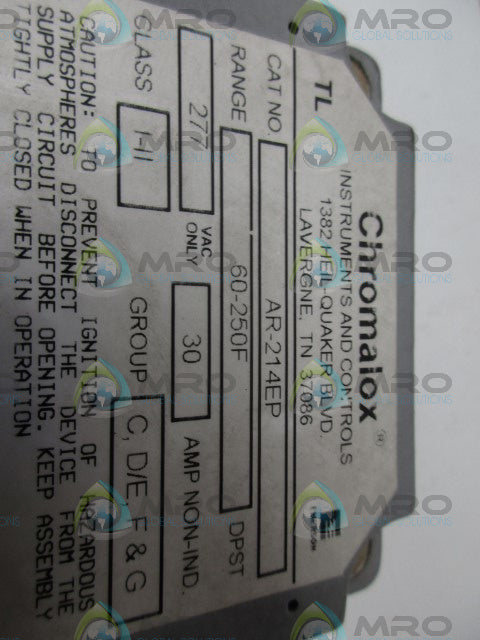 CHROMALOX AR-214EP THERMOSTAT *NEW NO BOX*