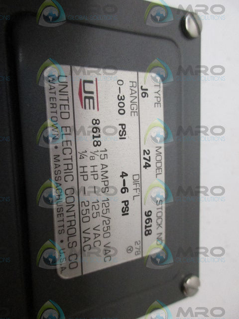 UNITED ELECTRIC J6-274 PRSSSURE SWITCH *NEW IN BOX*