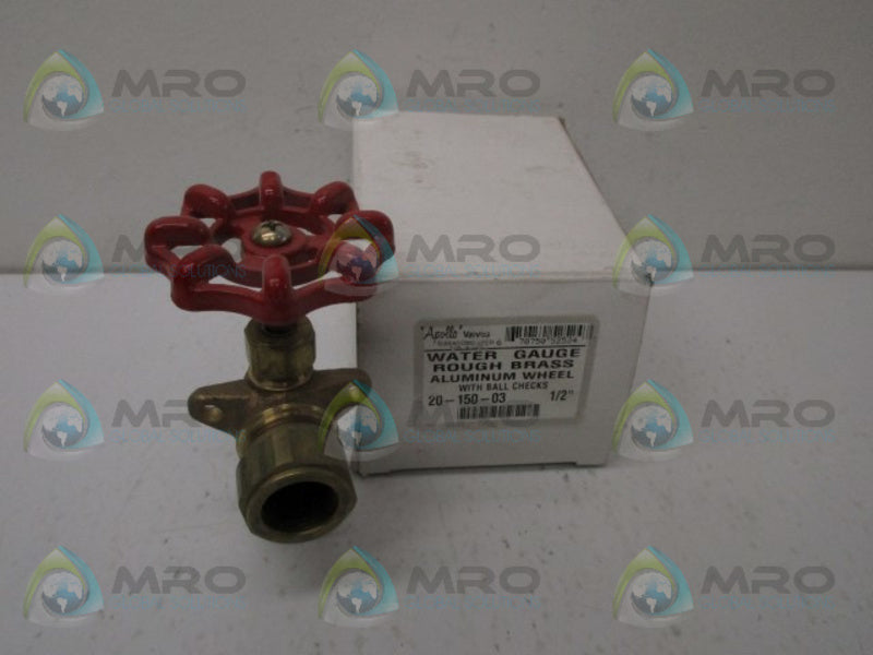 APOLLO VALVES 20-150-03 1/2" WATER GAUGE *NEW IN BOX*