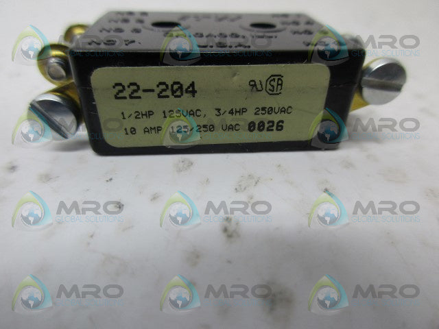 ITW 22-204 MICRO SWITCH *NEW NO BOX*