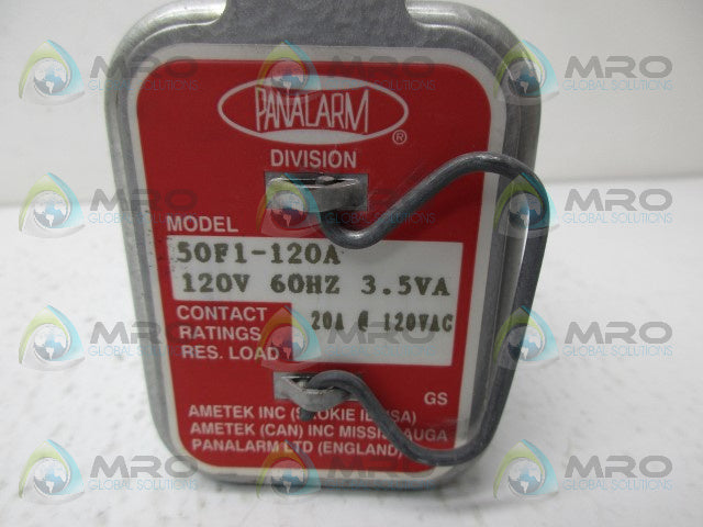 PANALARM 50F1-120A RELAY *USED*