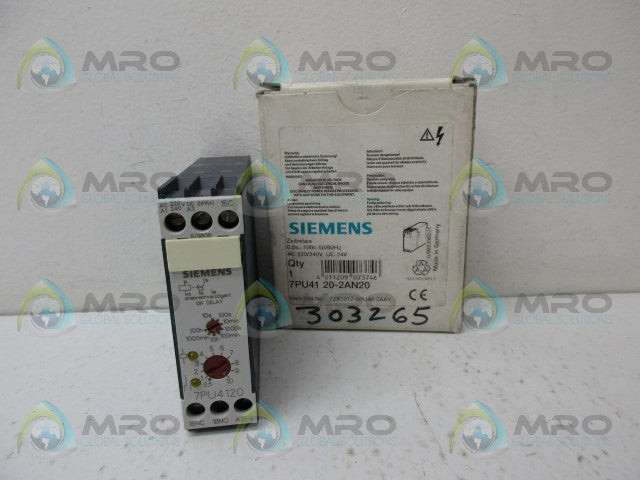 SIEMENS 7PU4120-2AN20 RELAY CONTROL *NEW IN BOX*