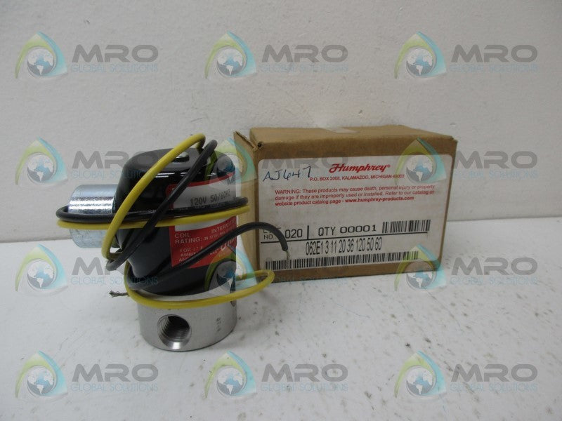 HUMPHREY 062E13112036 SOLENOID VALVE *NEW IN BOX*