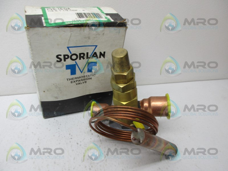 SPORLAN PVE-16-GA 7/8 X1 1/8 THERMOSTATIS EXPANSION VALVE *NEW IN BOX*