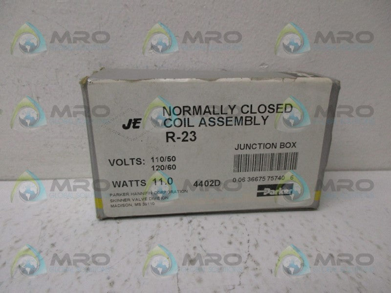 PARKER R-23 COIL W/JUNCTION BOX *NEW IN BOX*