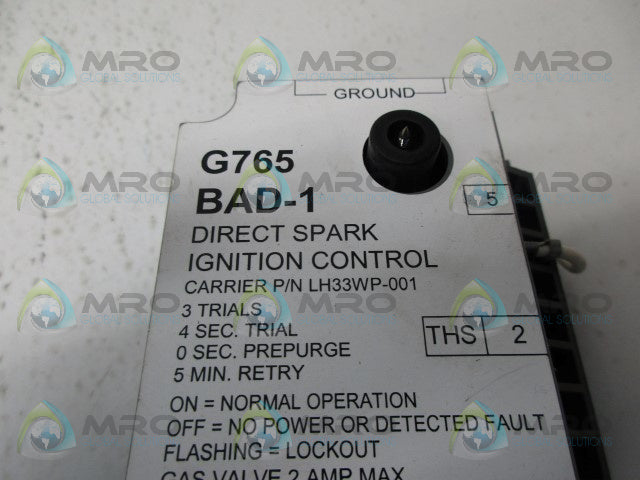 JOHNSON CONTROLS LH33WP-001 DIRECT SPARK IGNITION CONTROLS *USED*