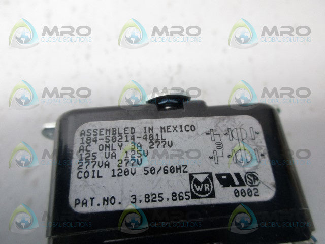 WHITE-RODGERS 184-50214-401L RELAY *USED*