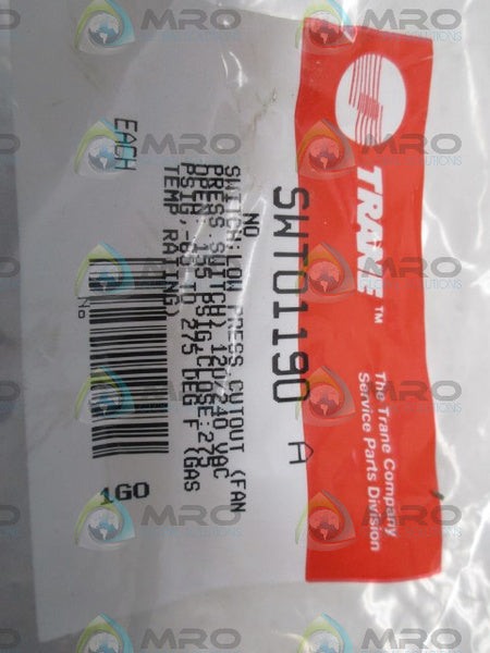 TRANE SWT01190 LOW PRESSURE CUT OUT SWITCH *NEW IN FACTORY BAG*