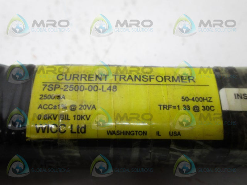 WICC 7SP-2500-00-L48 CURRENT TRANSFORMER UNMP
