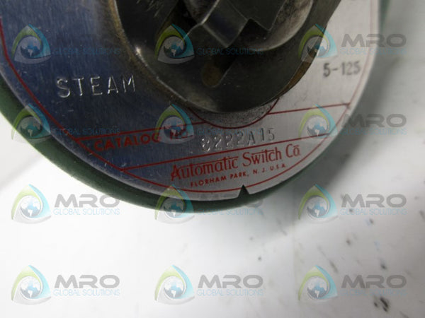 ASCO 8222A15 SOLENOID VALVE UNMP