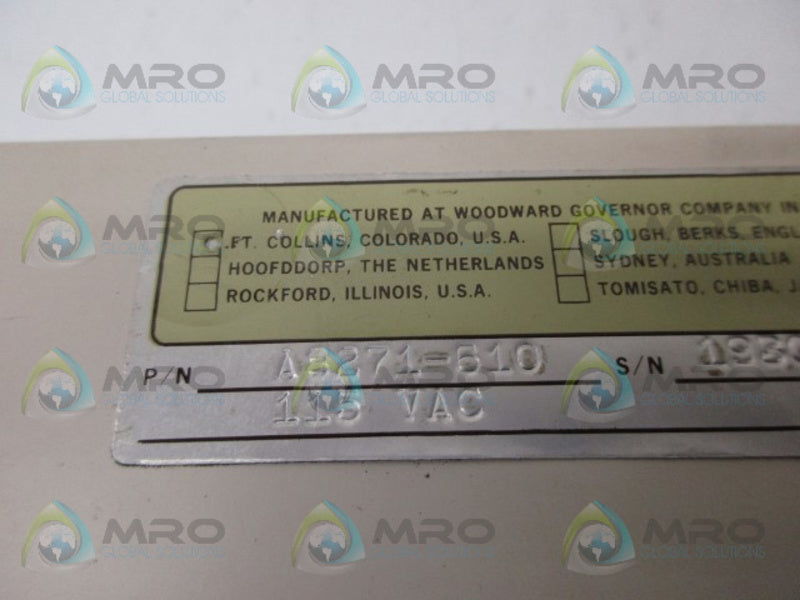 WOODWARD A8271-610 SPM SYNCHRONIZER UNMP