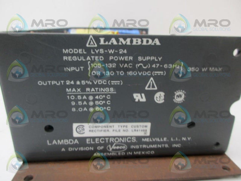LAMBDA LYS-W-24 REGULATED POWER SUPPLY UNMP