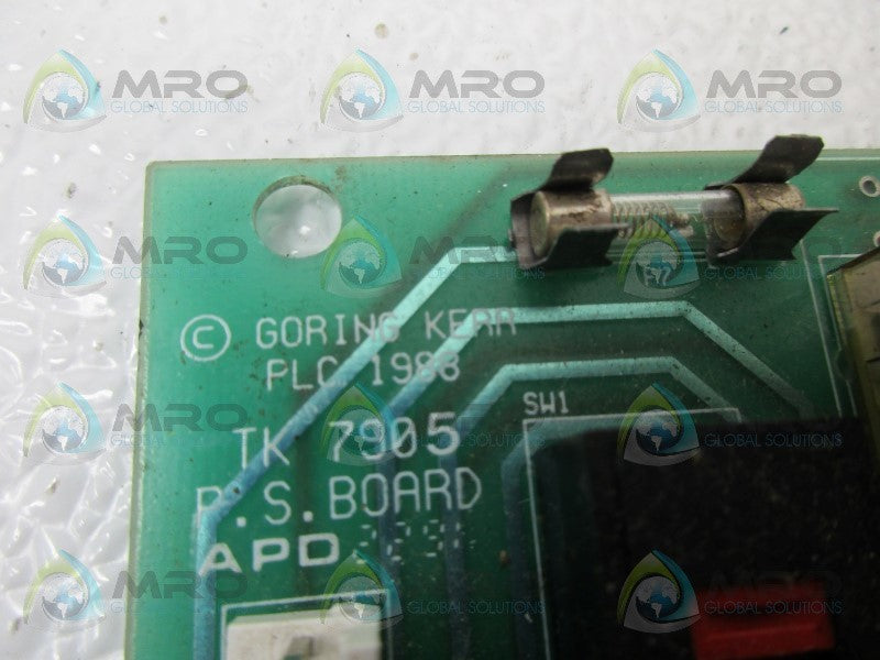 GORING KERR TK7905 POWER SUPPLY BOARD *USED*