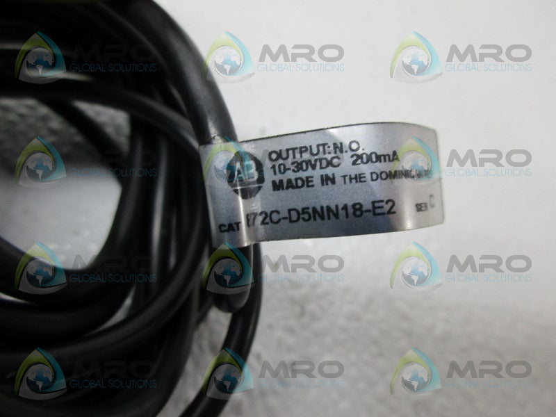 ALLEN BRADLEY 872C-D5NN18-E2 SER.C INDUCTIVE PROXIMITY SENSOR *USED*