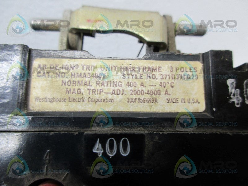 WESTINGHOUSE HMA3400T *USED
