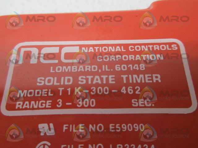 NCC T1K-300-462 SOLID STATE TIMER *USED*