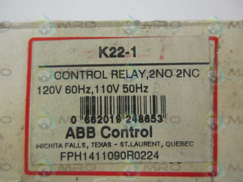 ABB  K22E CONTACTOR 120V *NEW IN BOX*