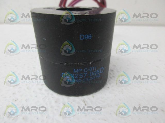 ASCO 099257-005D SOLENOID VALVE COIL *USED*