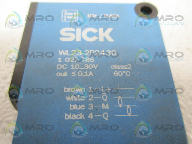 SICK WL23-2P2430 PHOTOELECTRIC SENSOR *USED*