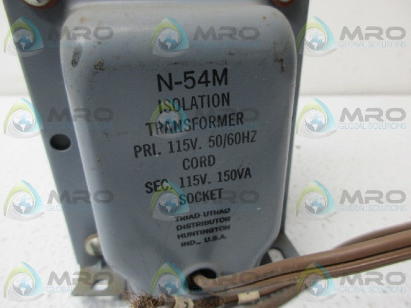 TRIAD N-54M ISOLATION TRANSFORMER *USED*
