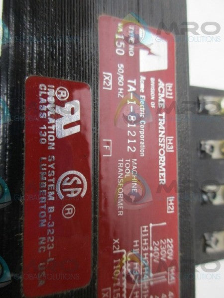 ACME TRANSFORMER TA-1-81212 TRANSFORMER *USED*