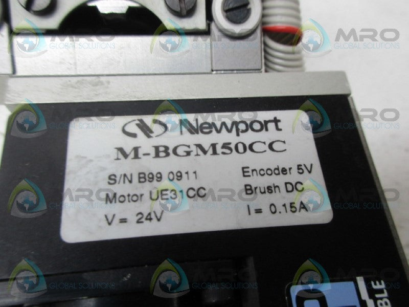 NEWPORT M-BGM50CC HIGH PRECISION MOTORIZED GONIOMETRIC CRADLE *USED*
