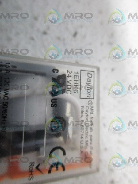 DAYTON 1EHK6 RELAY 24VDC  UNMP