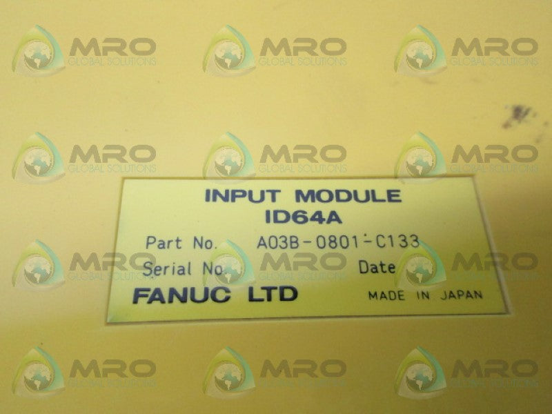FANUC A03B-0801-C133 INPUT MODULE *USED*