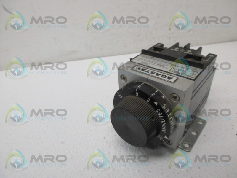 AGASTAT 7022PH TIME DELAY RELAY 3-30 MIN. *USED*