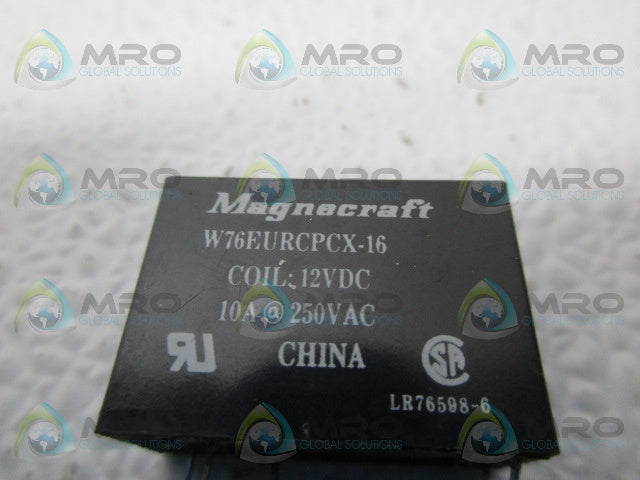 MAGNECRAFT W76EURCPCX-16 RELAY 12VDC *USED*