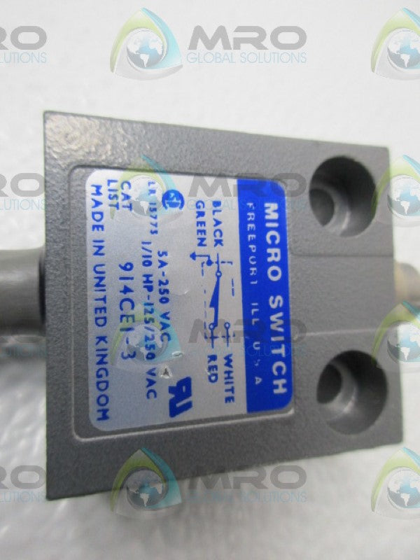 MICROSWITCH 914CE1-3 LIMIT SWITCH *NEW NO BOX*