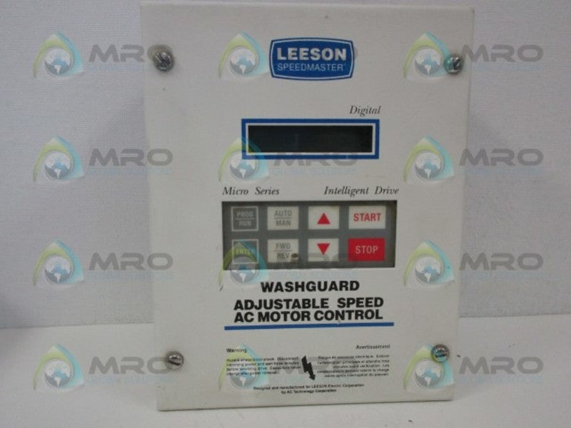 LEESON SPEEDMASTER 174528 WASHGUARD ADJUSTABLE SPEED AC MOTOR CONTROL *USED*