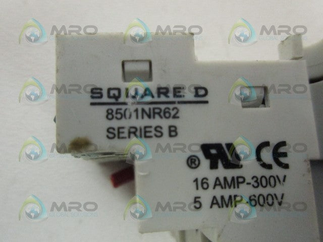 SQUARE D 8501NR62 RELAY SOCKET *NEW NO BOX*