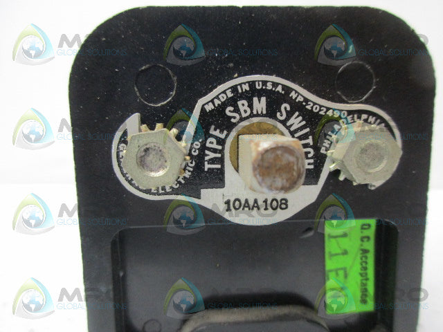 GENERAL ELECTRIC SBM10AA108 ROTARY SWITCH *USED*