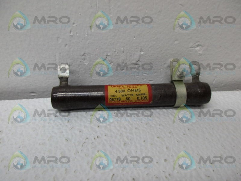 OHMITE 0577B RESISTOR 4500 OHMS *USED*