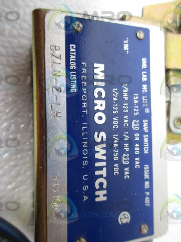 MICROSWITCH BZLN-2-LH LIMIT SWITCH *NEW NO BOX*