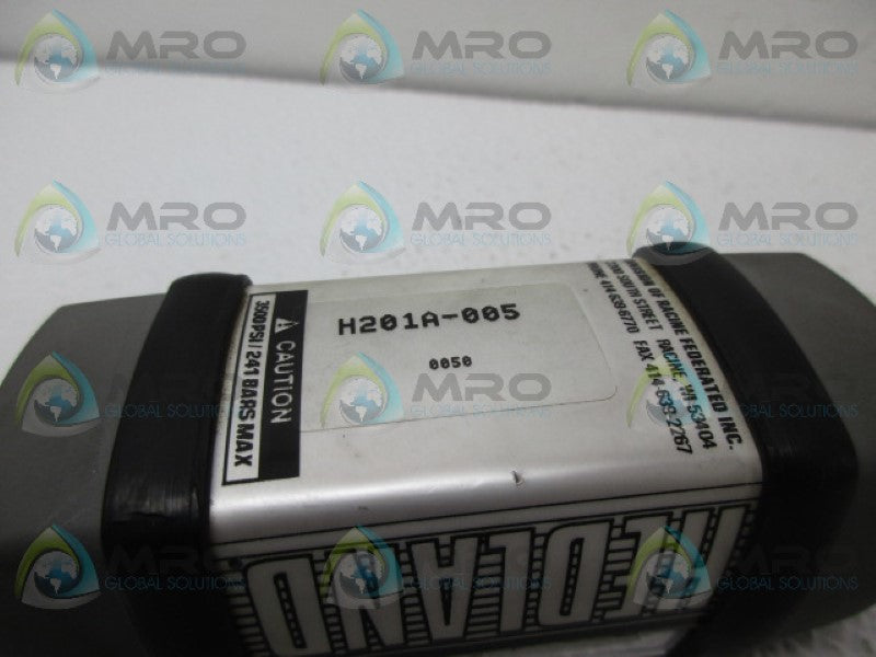 HEDLAND H201A-005 FLOWMETER *NEW NO BOX*