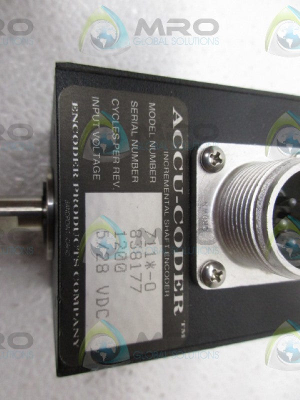 ACCU-CODER 711*-0 INCREMENTAL SHAFT ENCODER *NEW NO BOX*