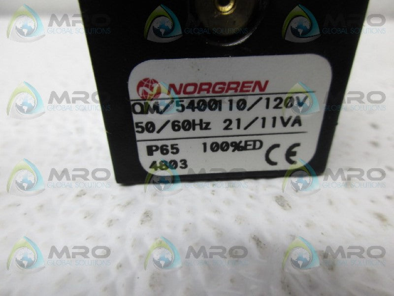 NORGREN QM/5400 SOLENOID VALVE 110/120V *NEW NO BOX*