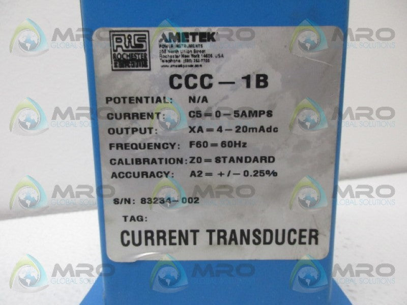 AMETEK CCC-1B-C5-XA-F60-Z0-A2 CURRENT TRANSDUCER *NEW NO BOX*