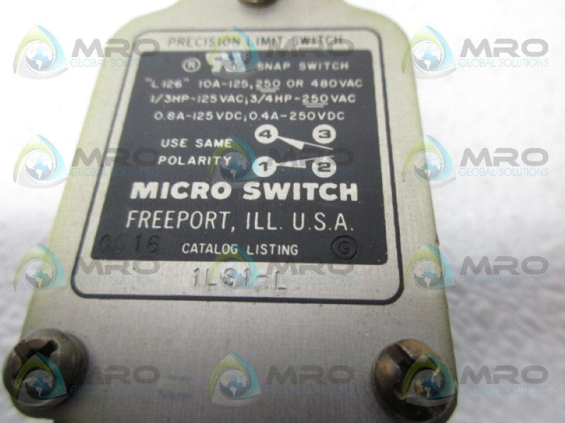 MICROSWITCH 1LS1-L LIMIT SWITCH *NEW NO BOX*