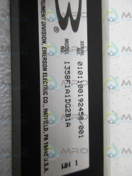 BROOKS 1358F1A1DG2B1A FLOW METER NSNP