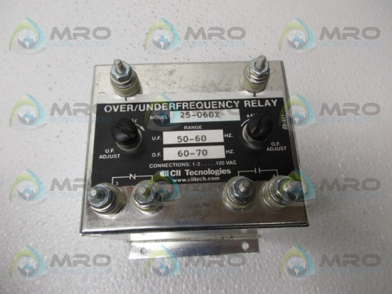WILMAR ELECTRIC  25-060X OVER/UNDER FREQUENCY RELAY NSNP