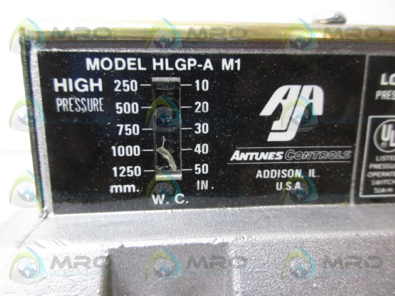 ANTUNES CONTORLS HLGP-AM1-10-50/2-14 PRESSURE SWITCH 10-50" W.C. *NEW NO BOX*