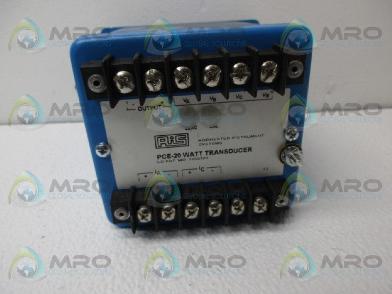 RIS PCE-20-P1-E0-CS-XA-F60-W0-Z0-A2 WATT TRANSDUCER *NEW NO BOX*