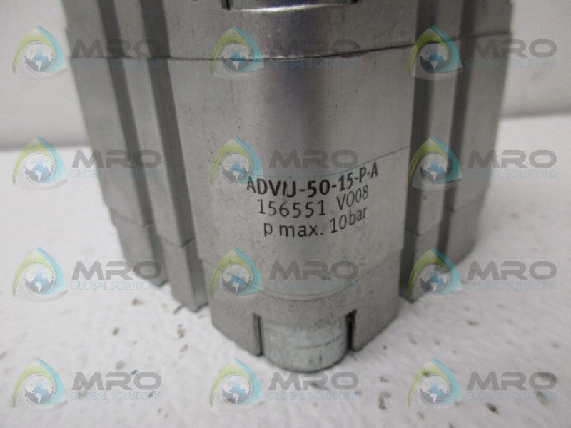 FESTO ADVU-50-15-P-A COMPACT CYLINDER *NEW NO BOX*