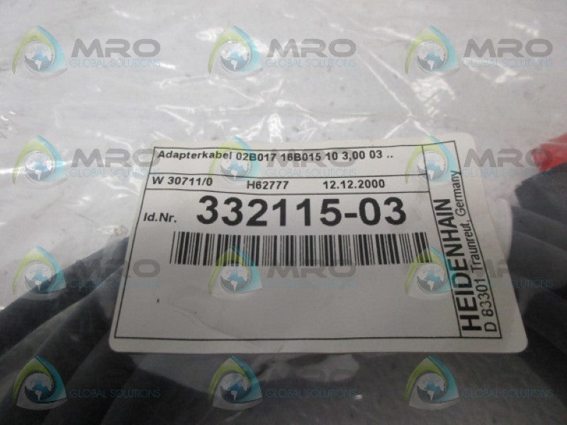 HEIDENHAIN 332115-03 ADAPTER CABLE NSMP