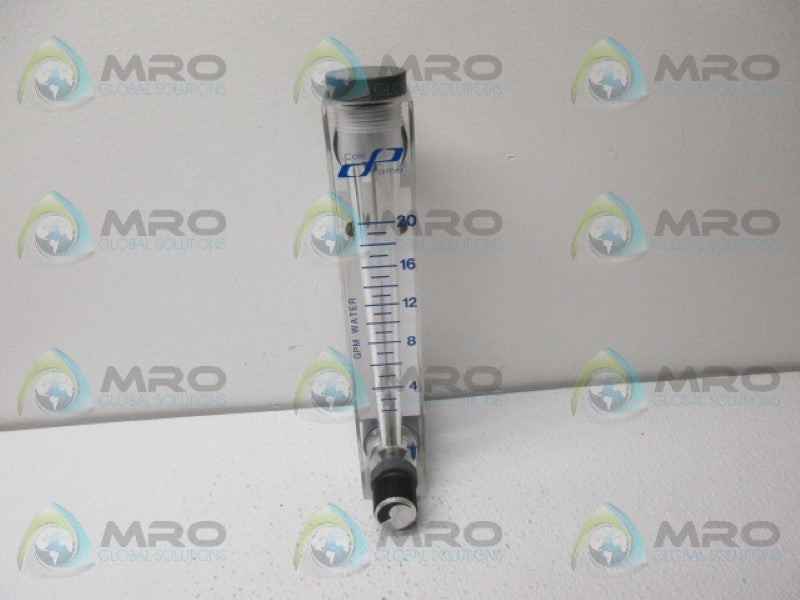 COLE-PARMER L58PV-CP ACRYLIC FLOWMETER 0-20 GPM NSNP