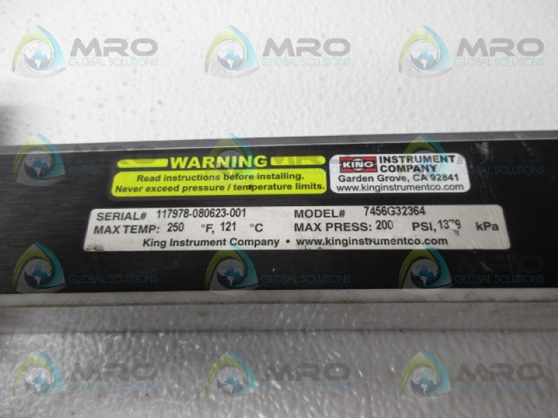 KING 7456G32364 FLOW METER NSNP