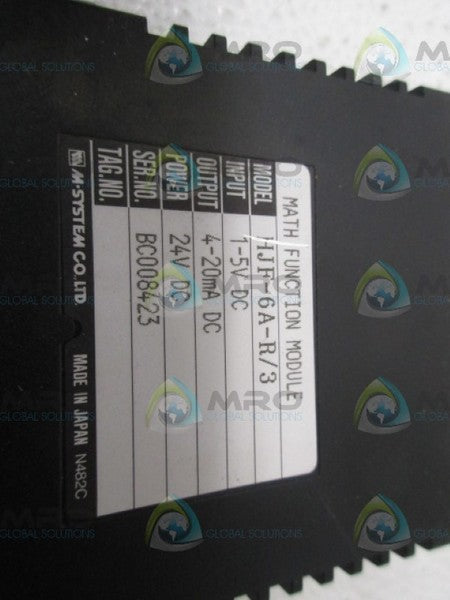 M-SYSTEM HJF-6A-R/3 MATH FUNCTION MODULE NSNP